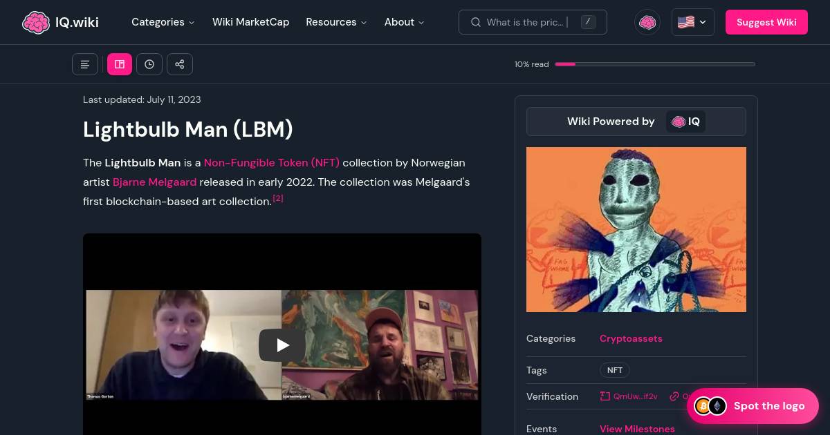 Lightbulb Man (LBM) - NFTs | IQ.wiki