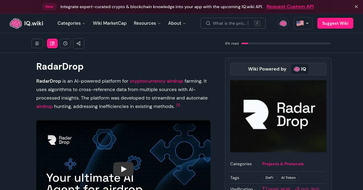 RadarDrop - Decentralized Finance | IQ.wiki